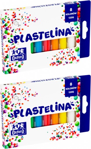 ŠKOLNÁ PLASTIKA PRE DETI OXFORD 8 INTENZÍVNYCH FARIEB 133G x2