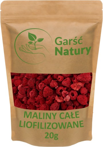MALINY CELÉ SUŠENÉ MRAZOM 20g MALINY SUŠENÉ BEZ CUKRU 0,02 kg prírodné