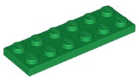 LEGO 3795 TANIER 2x6 zelený NOVINKA (15g) 8 ks.