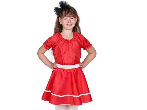Elastická sukňa, ČERVENÝ outfit, 34 cm