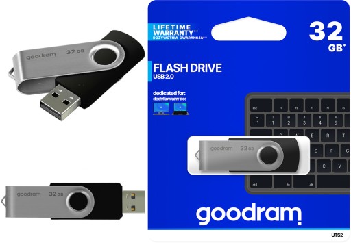 GOODRAM USB 2.0 kľúč 32GB UTS2 s otočným krytom