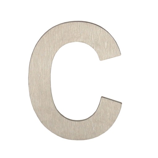 GAMET LETTER C samolepiaca 50mm INOX nerez