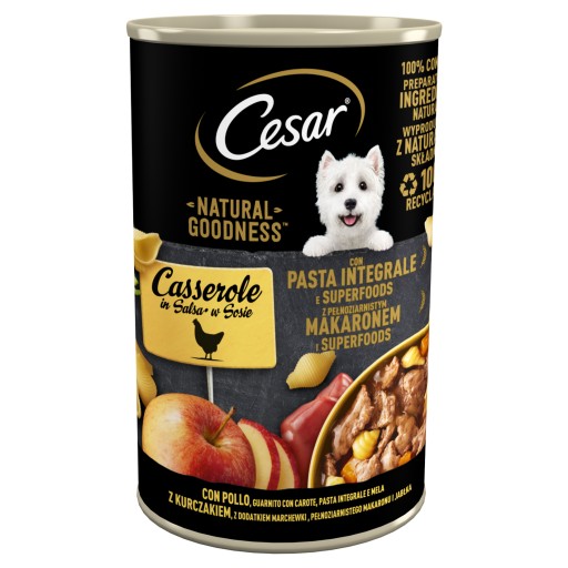 CESAR Natural Goodness mokré krmivo pre psov s kuracím mäsom v omáčke, 400g plechovka