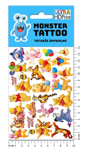 UMÝVAJÚCE DOČASNÉ TETOVANIE PRE DETI MACKO PÚ ORIGINÁLNE DIZAJNY