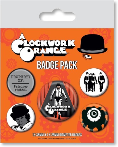 Špendlíky na batoh A Clockwork Orange Ultra Violence Sada 5 ks