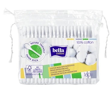 BELLA COTTON hygienické tyčinky, papierové, 160 ks