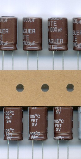 1000uF 16V NÍZKY ESR 1000 µF 16V (10 KS) ELEKTROLYTICKÝ KONDENZÁTOR