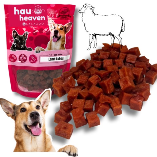 Mäkké maškrty pre psov LAMB CUBE 100g HAUHEAVEN trenažéry