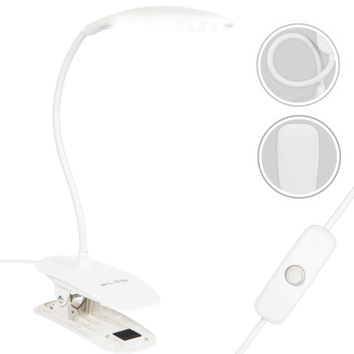 STOLNÁ LAMPA NA ČÍTANIE NÁHRADNÁ, OHÝBATEĽNÁ LED DRŽADLO s USB KLIPOM