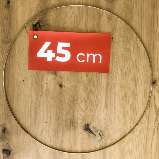kovová obruč ZLATÝ prsteň na lapače snov 45 cm