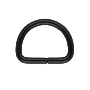 KOVOVÝ POLIČNÝ PRSTEŇ 20 mm ČIERNA