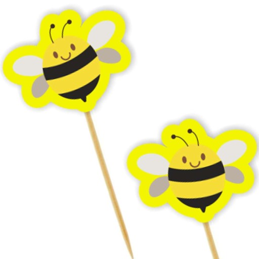 PIKERY muffiny BEE yellow VČELÍ HODY x6