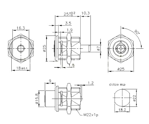 TLACITÁ ZÁMKA CYLINDER NÁBYTKOVÉHO ZÁMKU RÔZNY KÓD