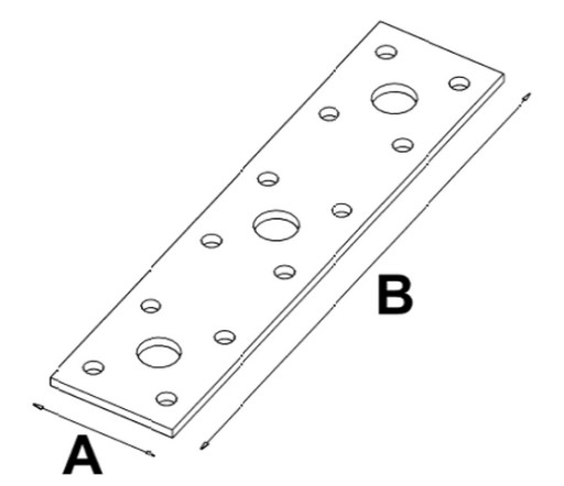 Plochá stolárska spojka ŁP2 140x55x 2,5 mm 1 ks