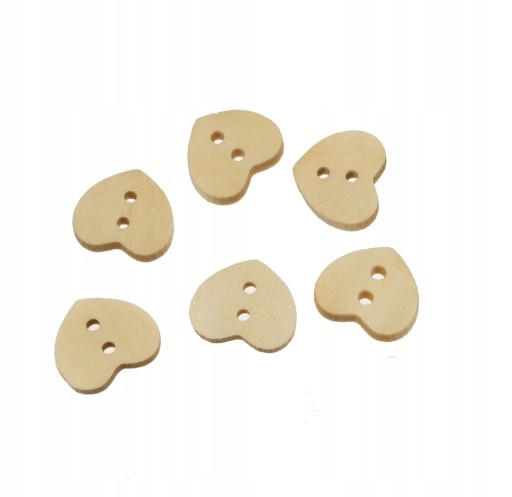 5 ks srdiečkových gombíkov, drevené srdiečko 15x13mm