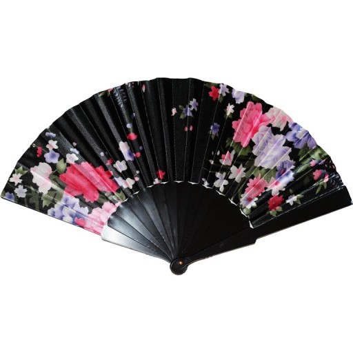 FLAMENCO FAN ČÍNSKA JAPONSKÁ LETNÁ ČIERNA
