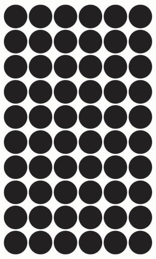 Nálepky CIRCLES Bodky 3cm 60ks Čierna