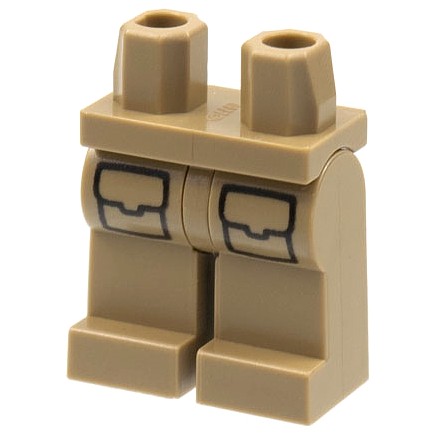 LEGO Legs Figúrka nohy pieskové Tan 970c00