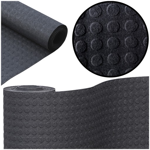Protišmyková guma na schody 10cm x 120cm gumená podložka na terasu bodkovaná