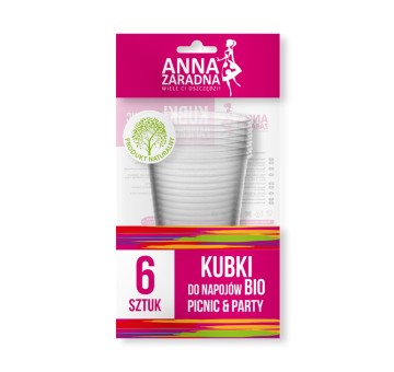 BIO poháre na pitie 6 ks/200 ml Anna Zaradna