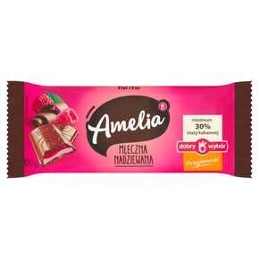 Amelia mliečna čokoláda s malinami 100g