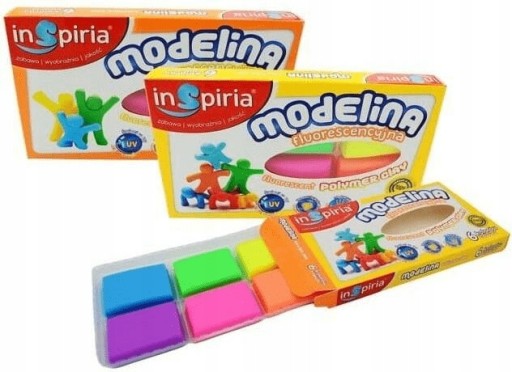 FLUO modelovacia hmota 6 farieb Inspiria