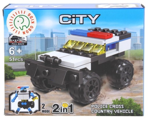 Stavebné bloky City 2v1 robot policajného auta