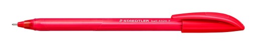 Trojuholníkové guľôčkové pero 4320 červené F Staedtler