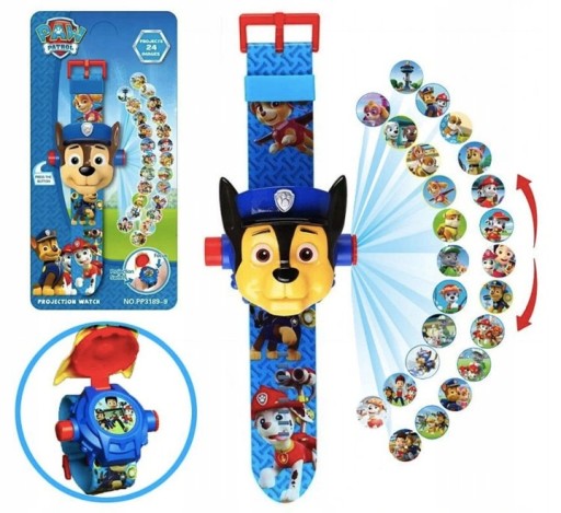 PAW PATROL CHASE LED 3D DIGITÁLNE HODINKY s projektorom
