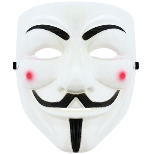 VENDETTA ANONYMNÁ MASKA BIELA PLAST