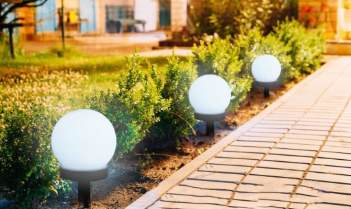 solárne svietidlo MILKY BALL svietidlo 15cm 4 LED P-015