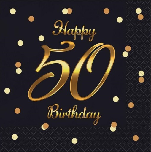 NARODENINOVÉ PAPIERKY 50 päťdesiatych narodenín 20 ks