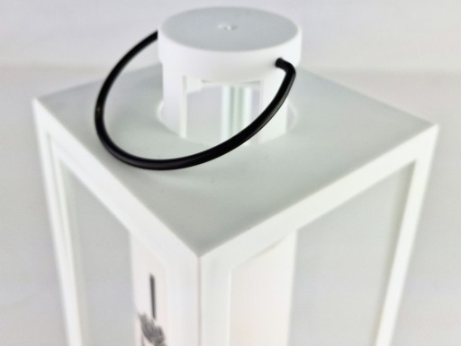 DEKORATÍVNA LAMPIÓNA ZÁHRADNÁ LAMPA OTVÁRAteľná 21CM PRÁZDNÁ BIELA