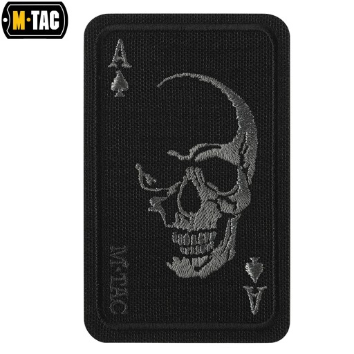 NÁPLATA FACE OF WAR SKULL AS SPADES M-TAC BLACK