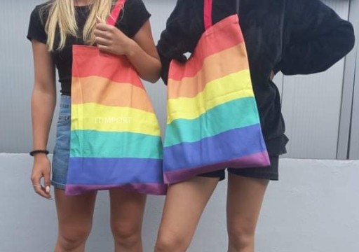 BAVLNA Dúhová PRIDE LGBT XXL TAŠKA Shopper