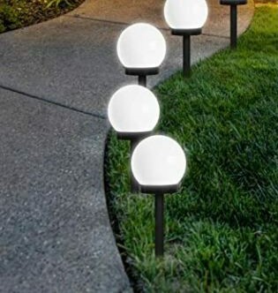 SOLÁRNA LED ZÁHRADNÁ LAMPA BIELA 10CM
