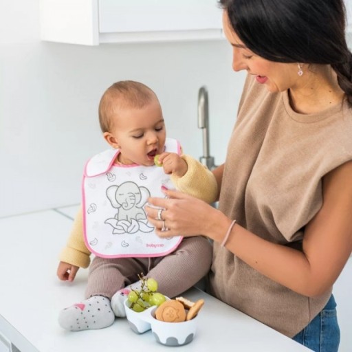 BABYONO FROTÉ PODNIKNNÍK NA VELCRO 6m+