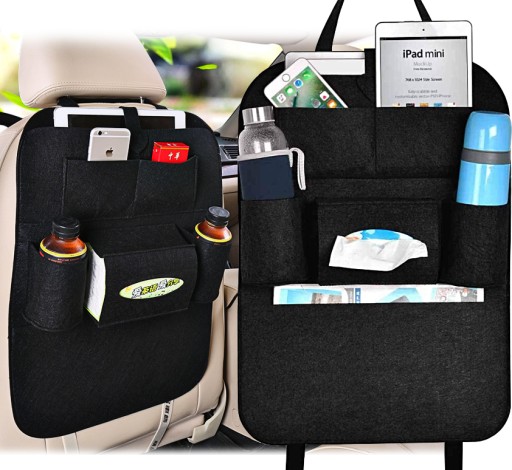 ORGANIZÉR PLSTENÝ CHRÁNIČ NA CHRBTU AUTOSEDAČKY, VRCHNÁ NA VELCRO