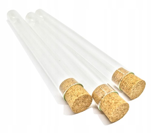 Skúmavka s prírodným korkom 15x100 mm 10 ks SKLENENÉ fľaštičky balenie