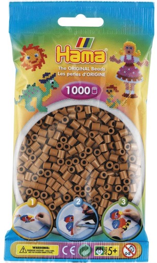Korálky HNEDÝ NOUGÁT 1000 ks HAMA MIDI 76