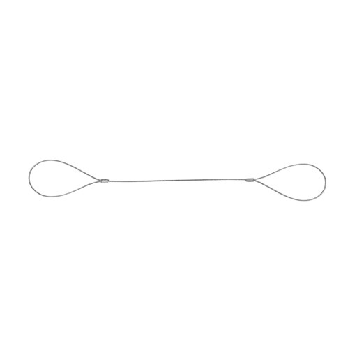 Lano Oceľové lanko s očkami Očká 4mm 275cm 2,75m