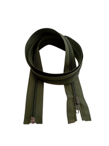 Šnúrka zips 90cm khaki