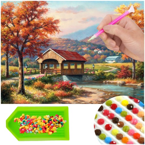Diamantové vyšívanie KRAJINA Diamantová mozaika OBRÁZOK 5D diamantový rezací papier