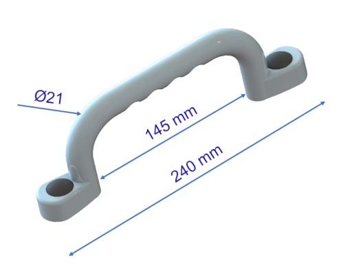 SLNKO - IHRISKO RÚČKY 240 mm - 2 ks SO ŠEDÝMI SKRUTKAMI BK