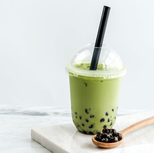 Čierne plastové slamené trubičky na bubbletea, 200 ks