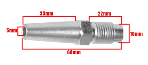 5mm KOVOVÁ TRYSKA PIESKOVACEJ PISTOLE