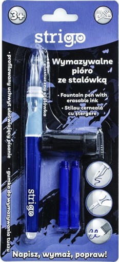 STRIGO Stierateľné pero s hrotom - prevedenie pre chlapca + 2x náplne