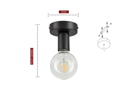 BODOVÁ STROPNÁ LAMPA LOFT EDISON LABYRYNT G95