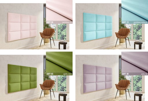 60 X 30 ČALÚNENÉ STENOVÉ PANELY MÄKKÉ ČELO