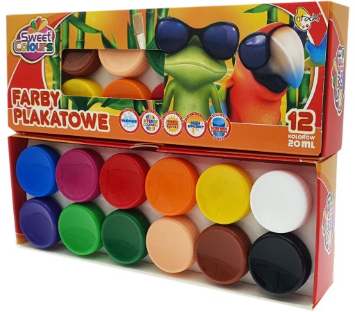 Plagátové farby Sweet Colours 12 farieb 20ml